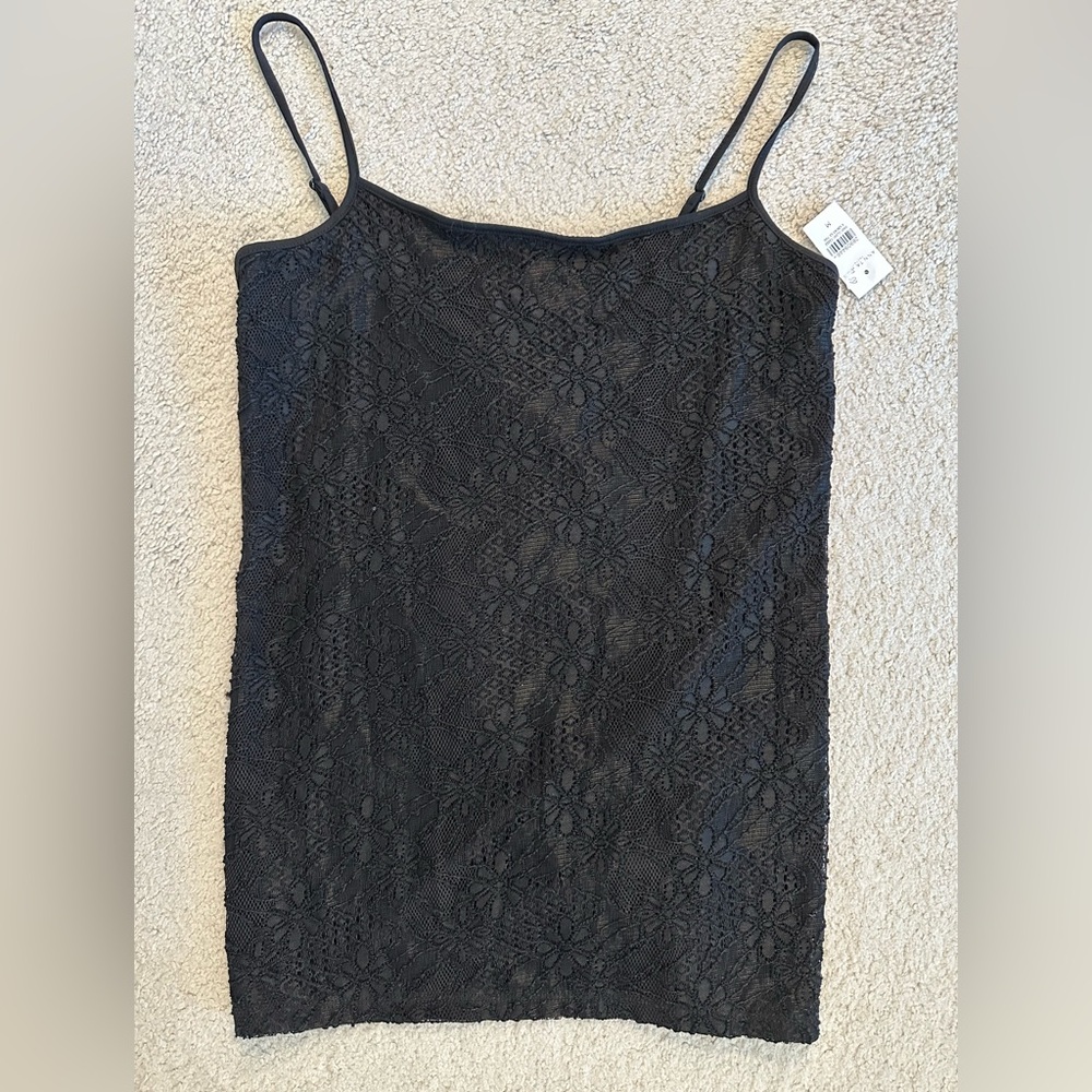 Ann Taylor Factory Black Lace Cami Top